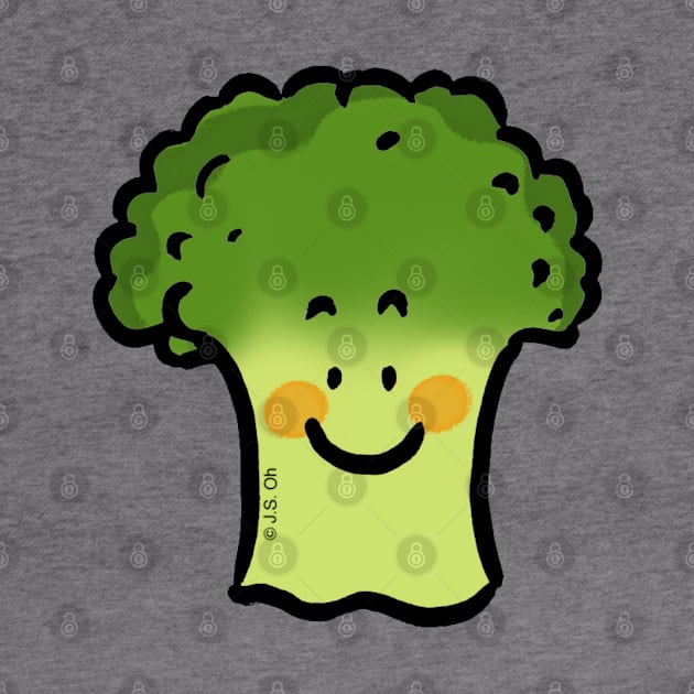 cute green broccoli by cartoonygifts